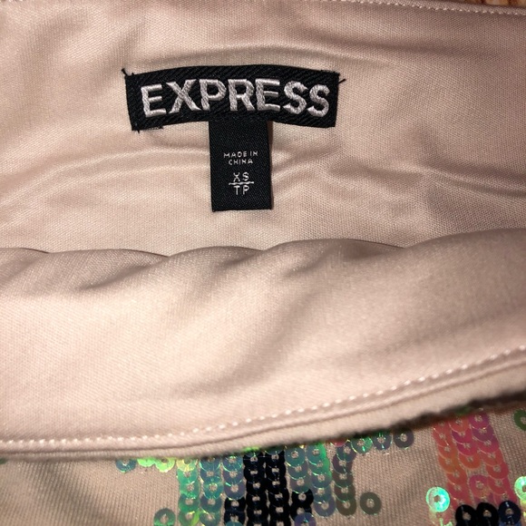 EXPRESS Mini Skirt w/ Aztec Tribal Sequin Stretch - Picture 5 of 6